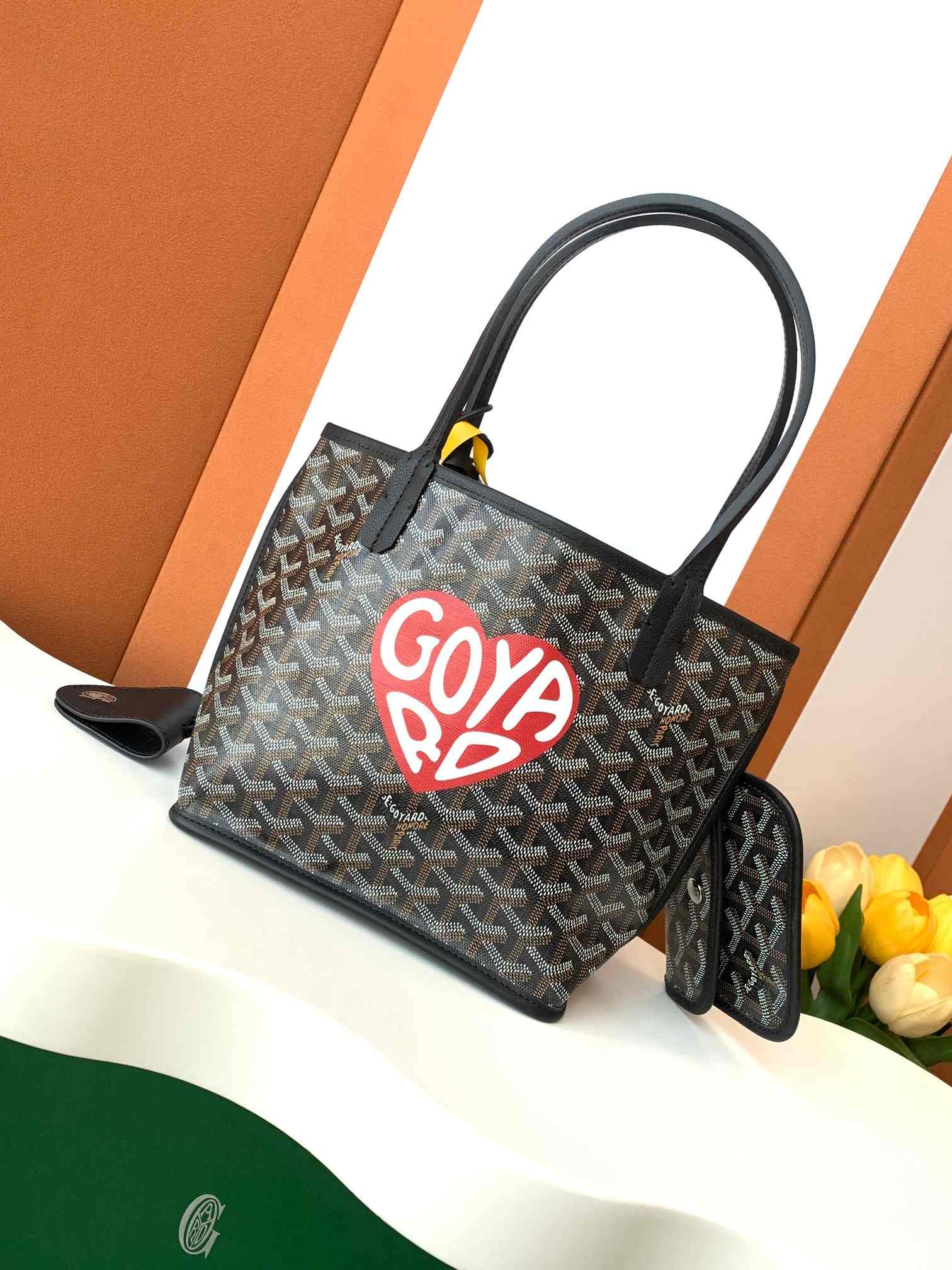 Goyard Anjou Mini Bag Big Heart Black