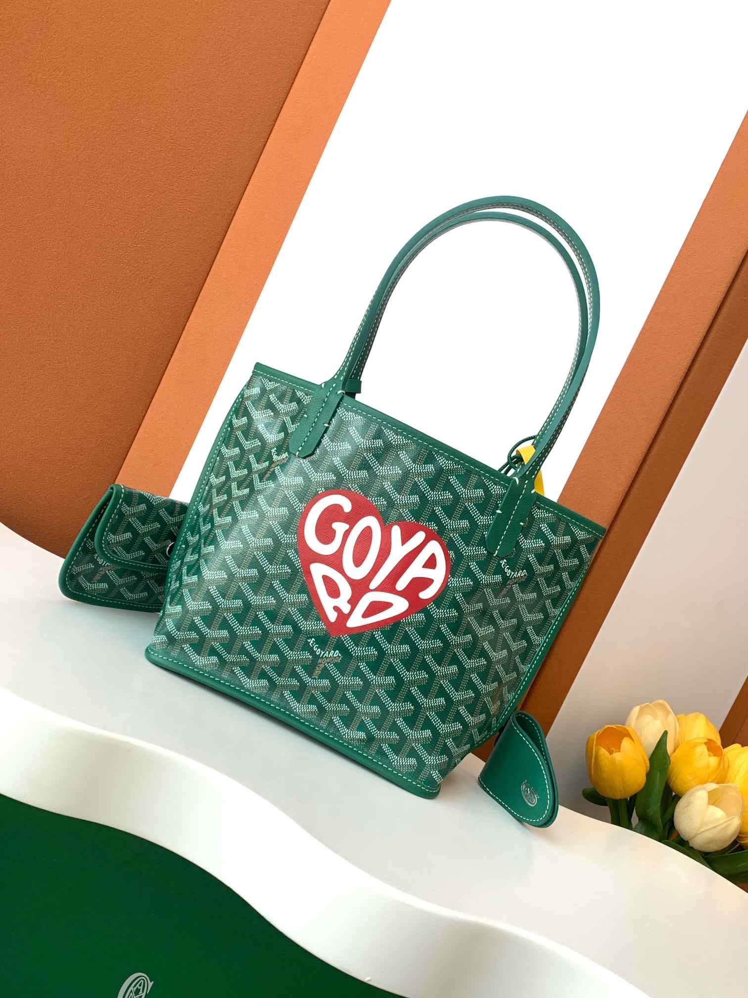 Goyard Anjou Mini Bag Big Heart Green