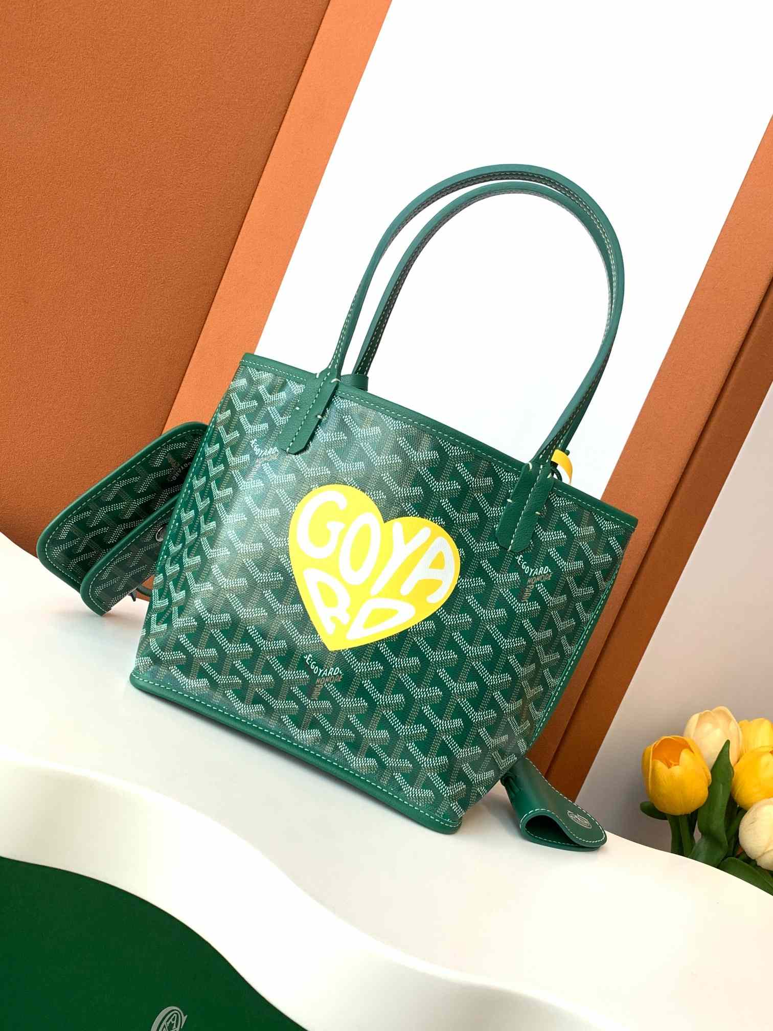 Goyard Anjou Mini Bag Big Heart Green