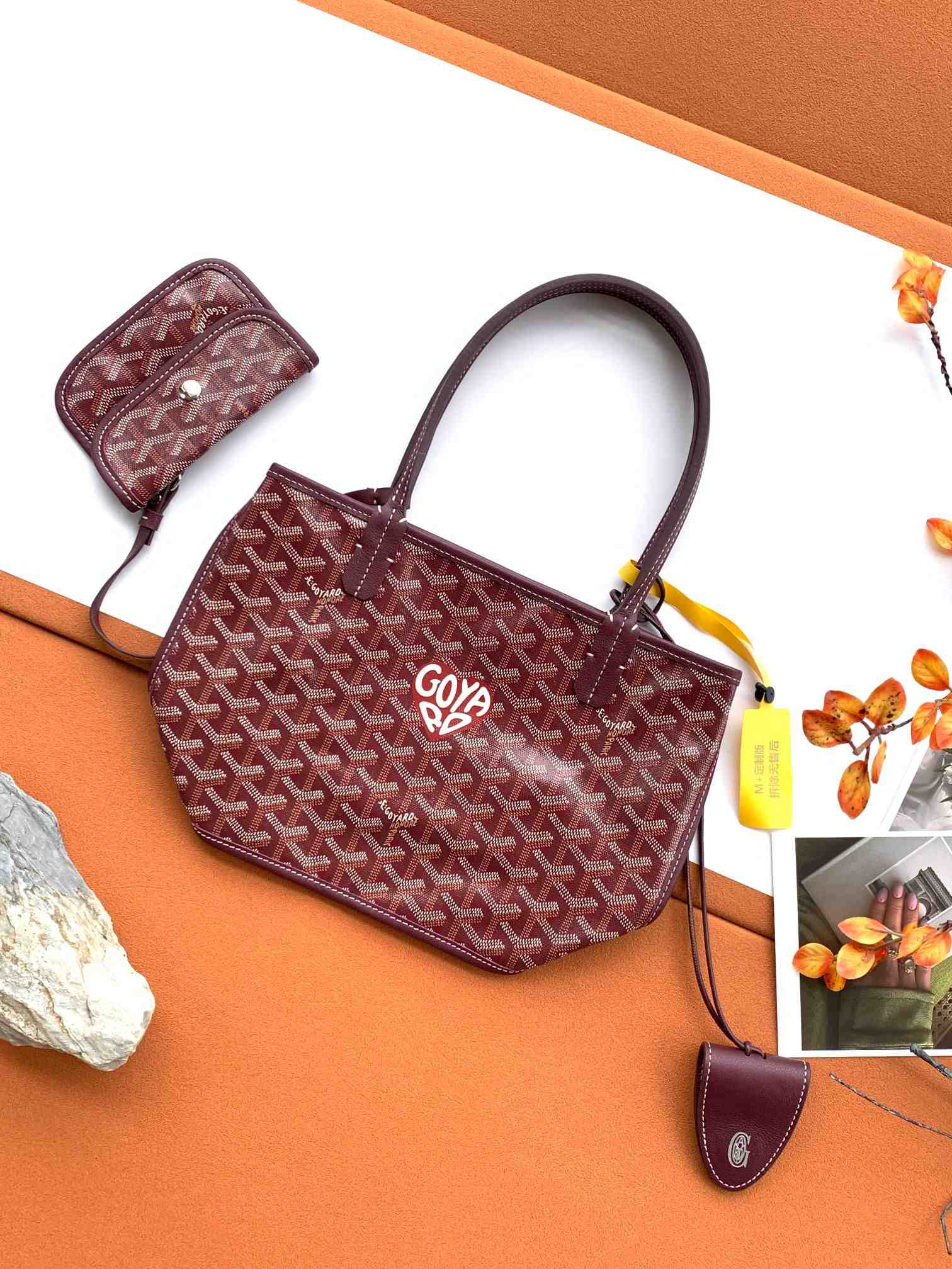 Goyard Anjou Mini Bag Heart Burgundy