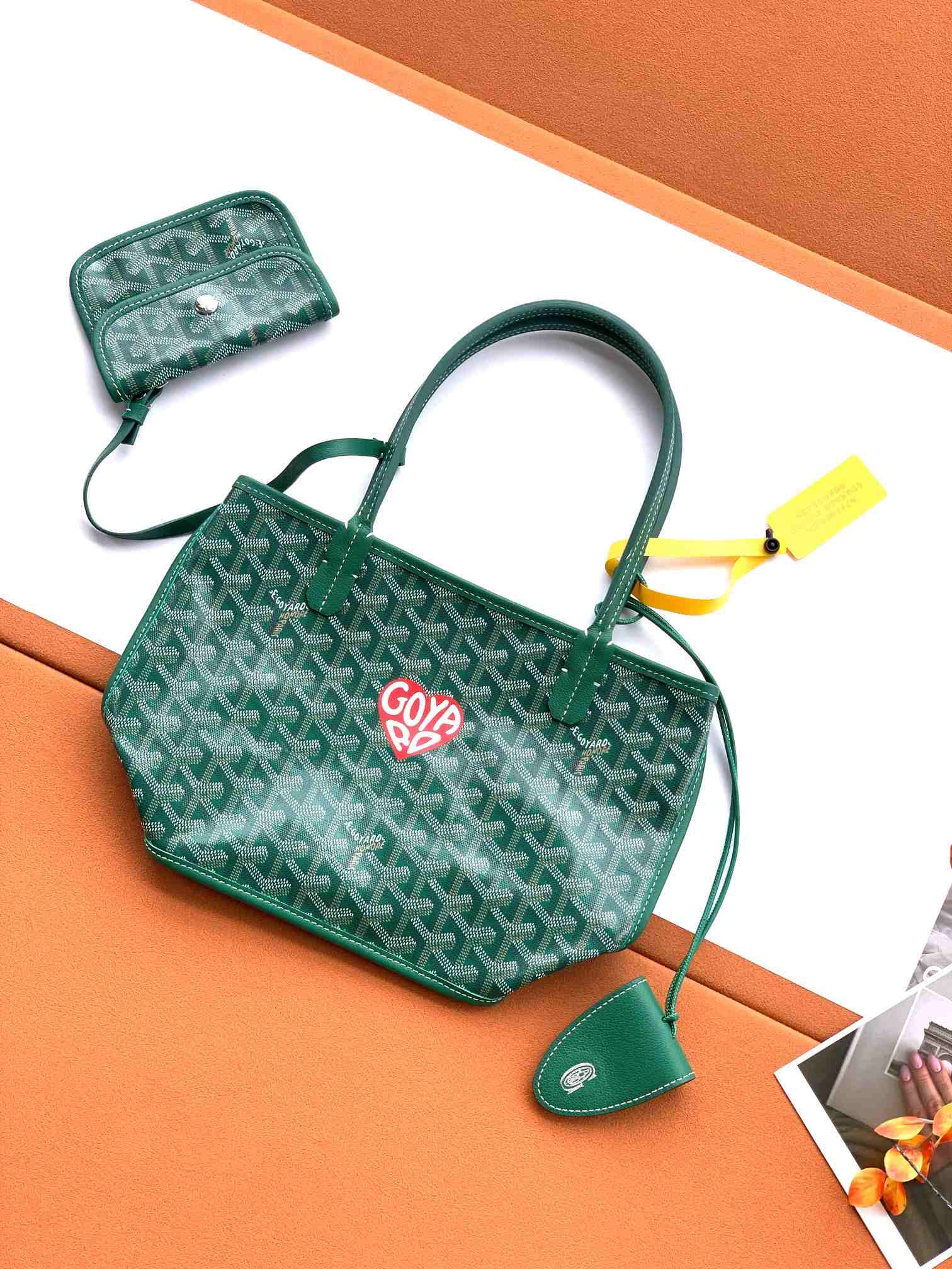 Goyard Anjou Mini Bag Heart Green