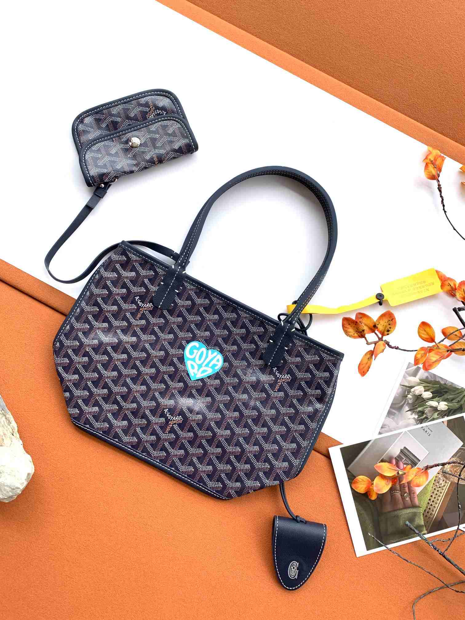 Goyard Anjou Mini Bag Heart Navy Blue