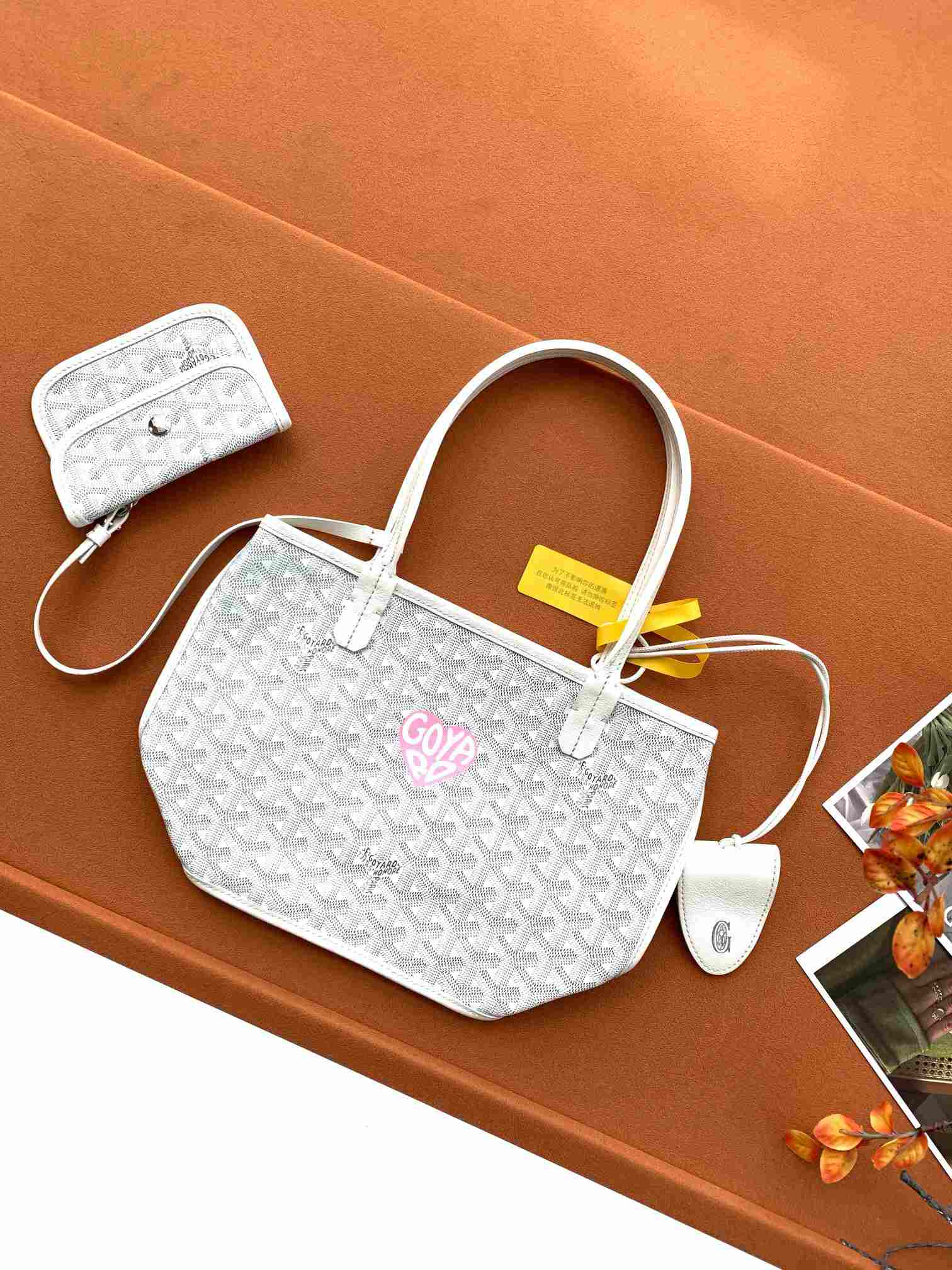 Goyard Anjou Mini Bag Heart White