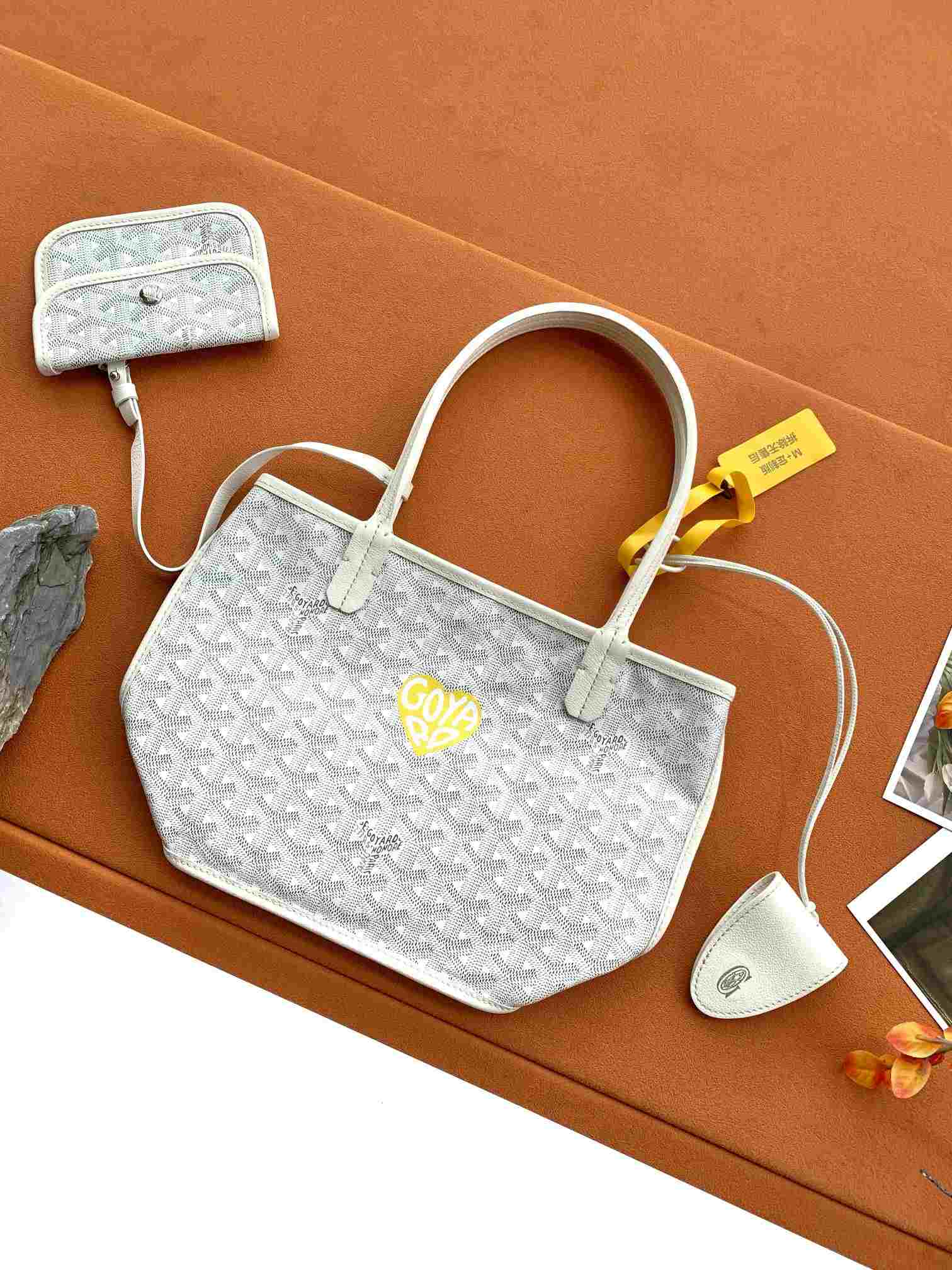 Goyard Anjou Mini Bag Heart White