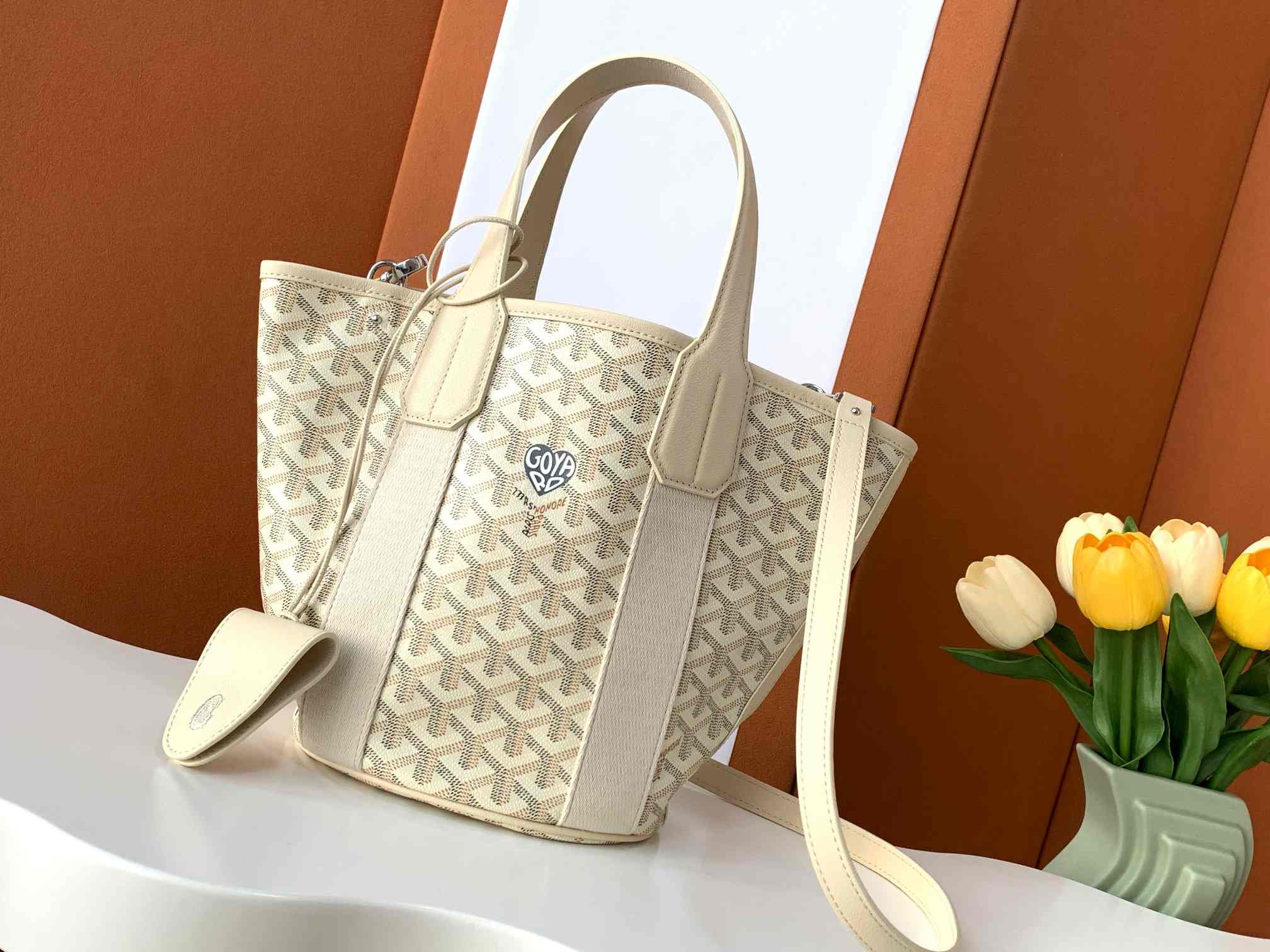 Goyard Belharra PM Bag Limited Edition Sand & Chocolate