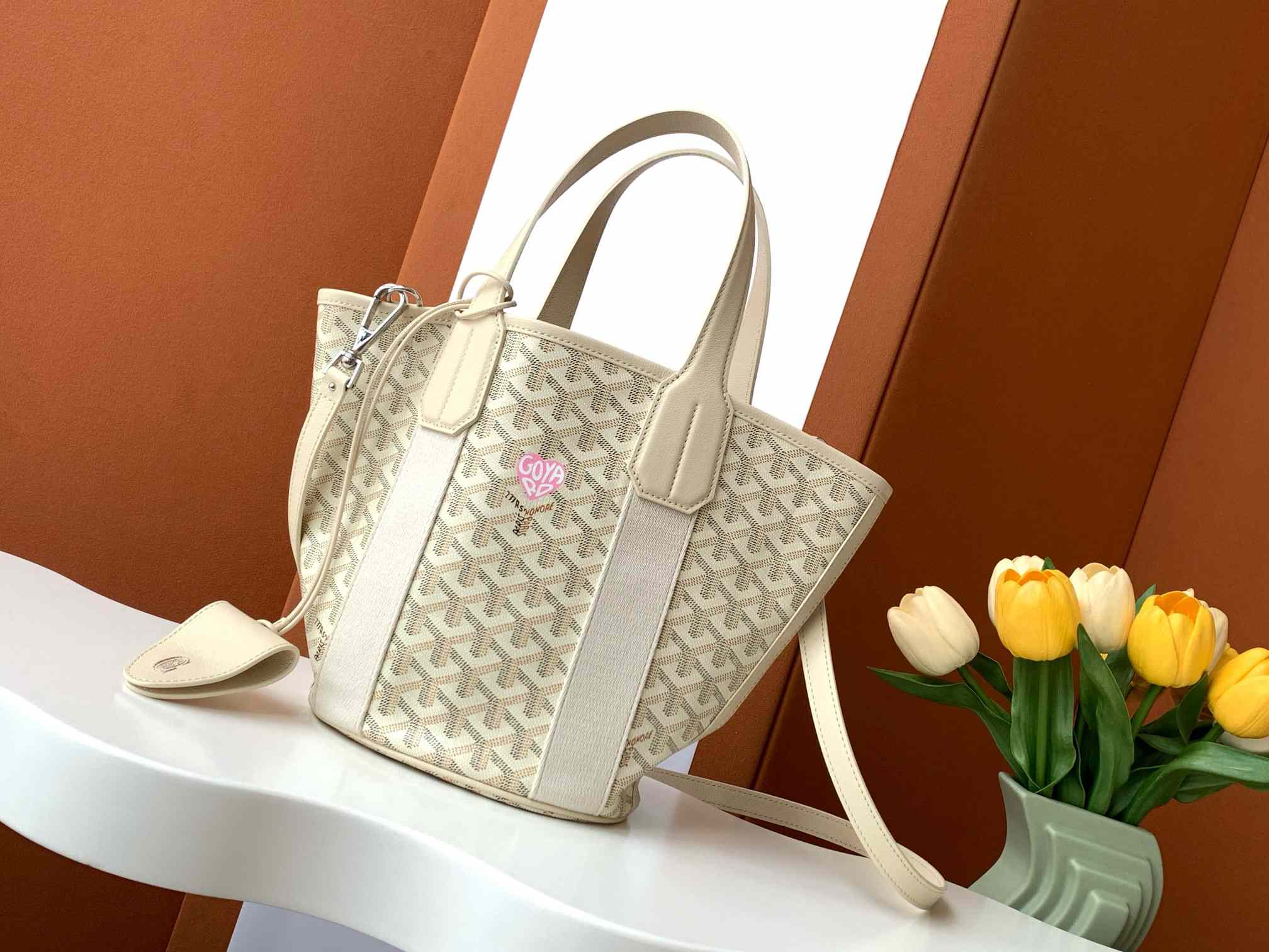 Goyard Belharra PM Bag Limited Edition Sand & Pink