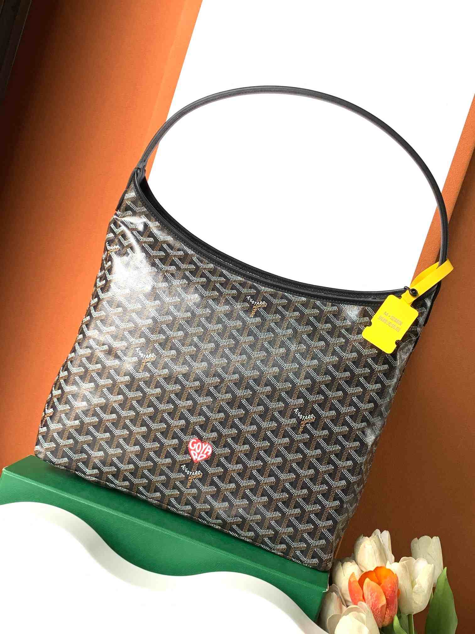 Goyard Bohème Hobo Bag Heart Black