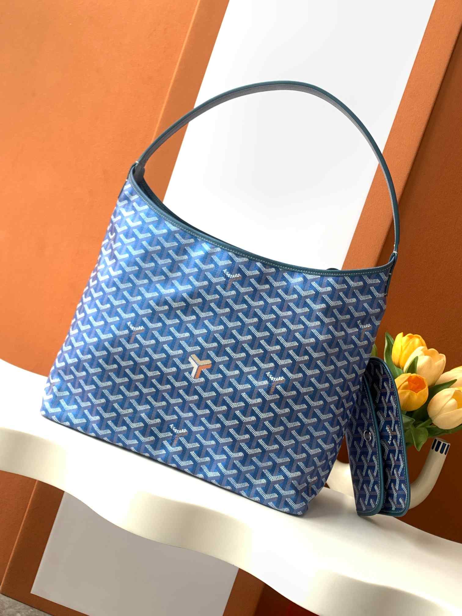 Goyard Bohème Hobo Bag Pearlescent Blue