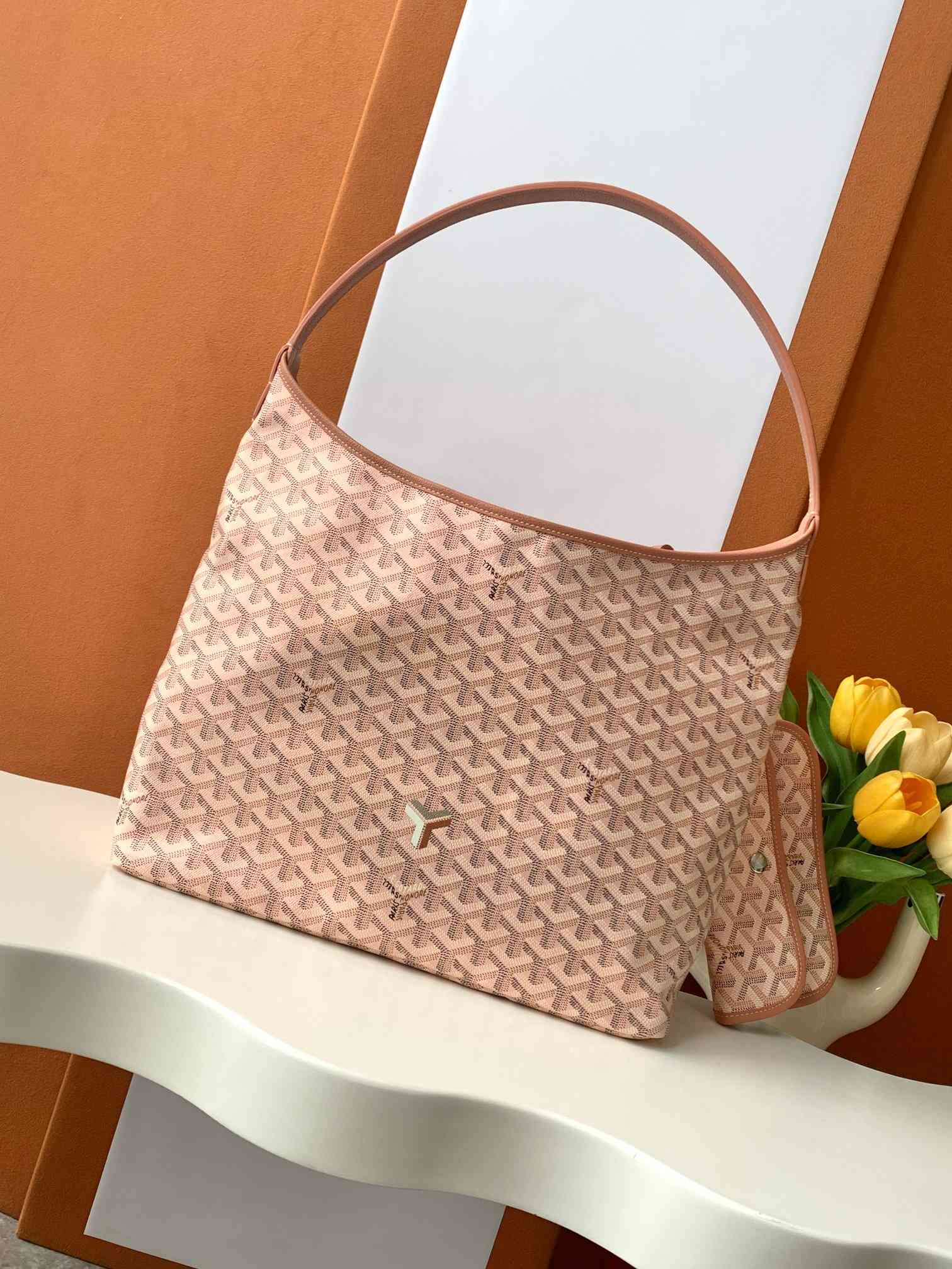 Goyard Bohème Hobo Bag Pearlescent Coral Pink