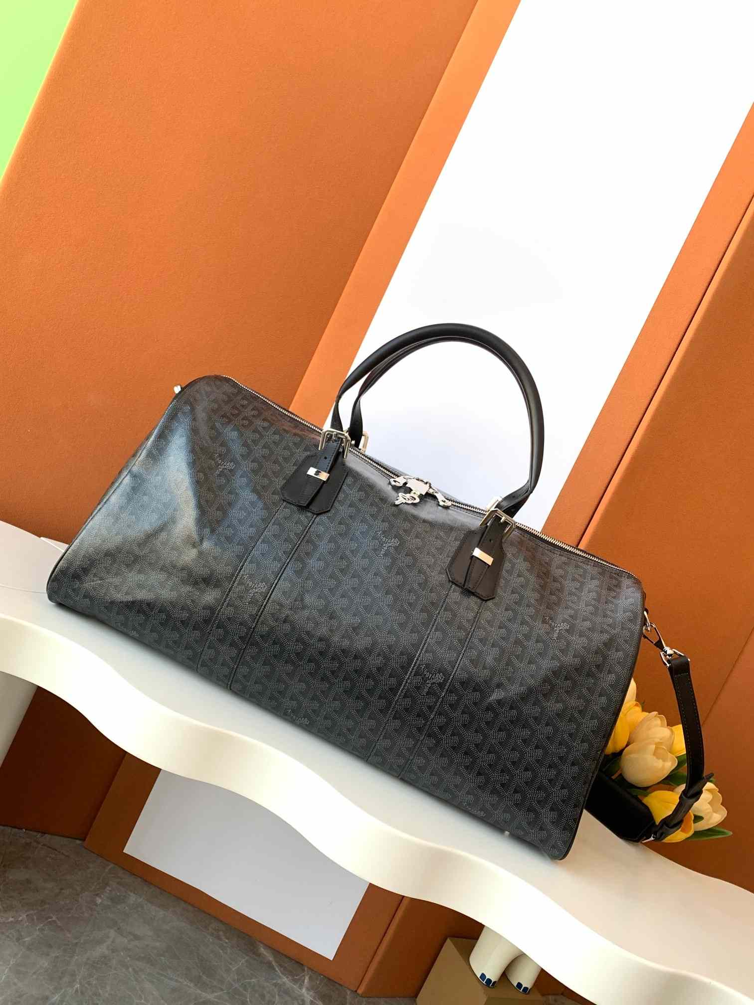 Goyard Boston 50 Travel Bag Jet-Black