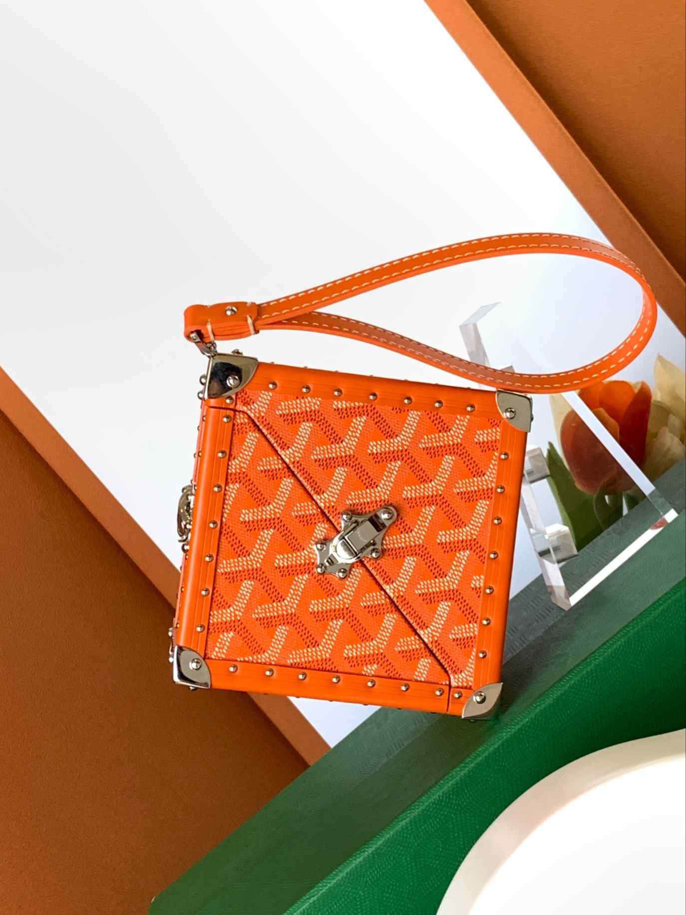 Goyard Dé Trunk Bag Orange