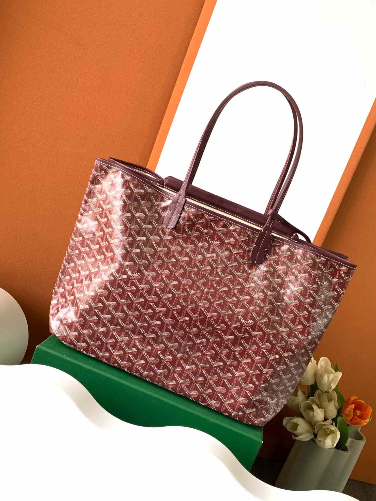 Goyard Goyardine Isabelle Tote Bag Burgundy