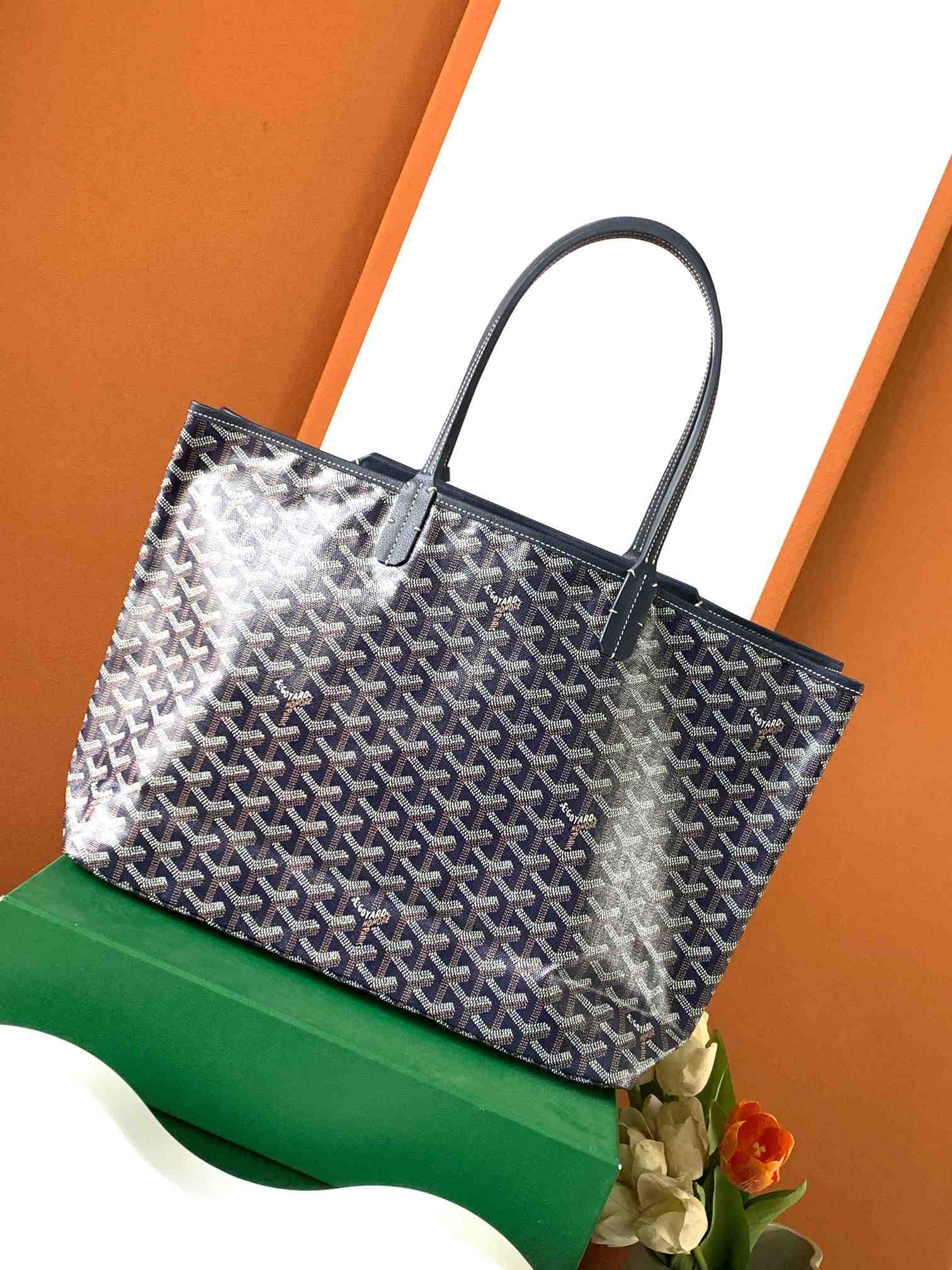 Goyard Goyardine Isabelle Tote Bag Navy Blue