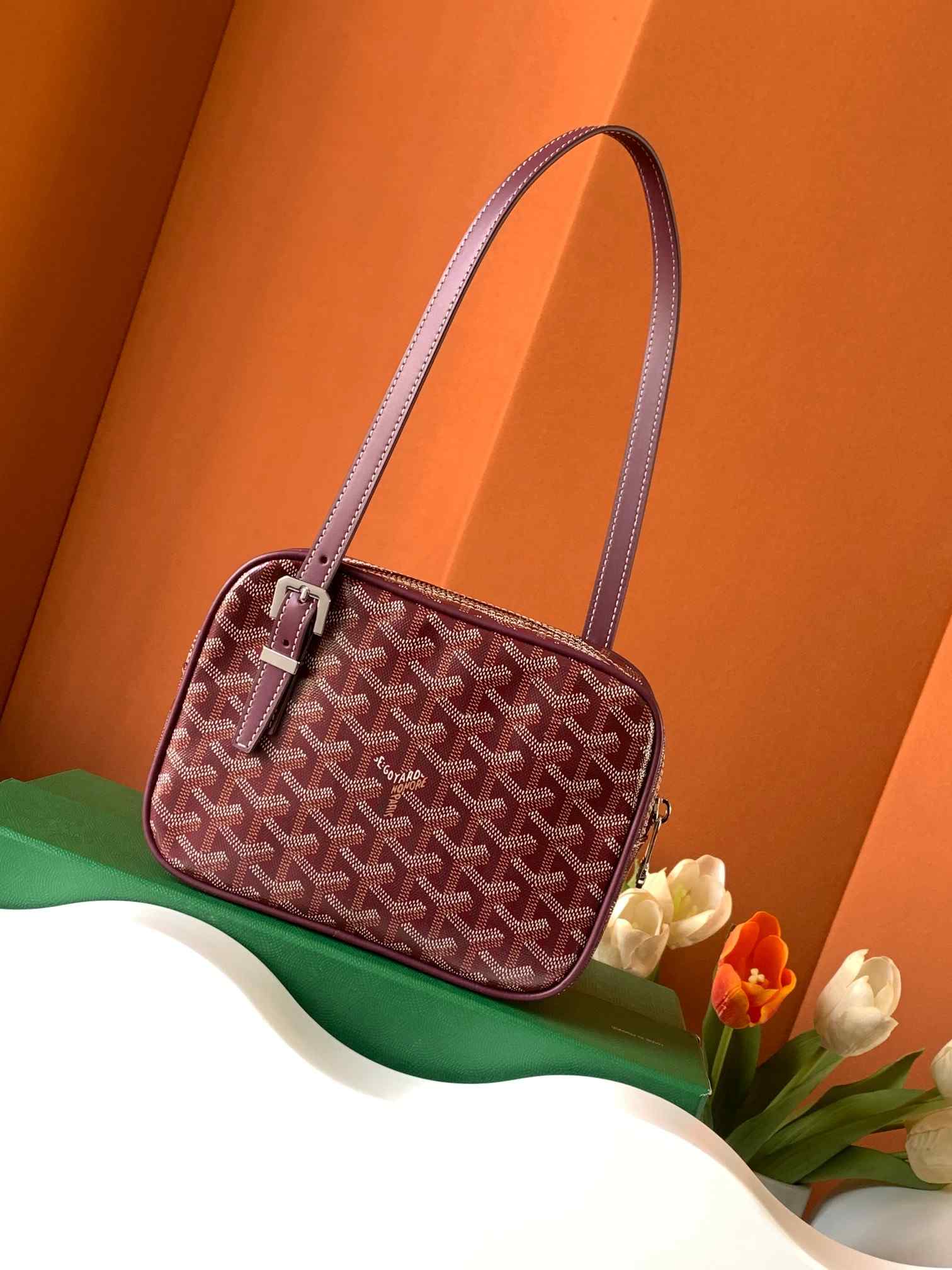 Goyard Goyardine Yona Bag Burgundy