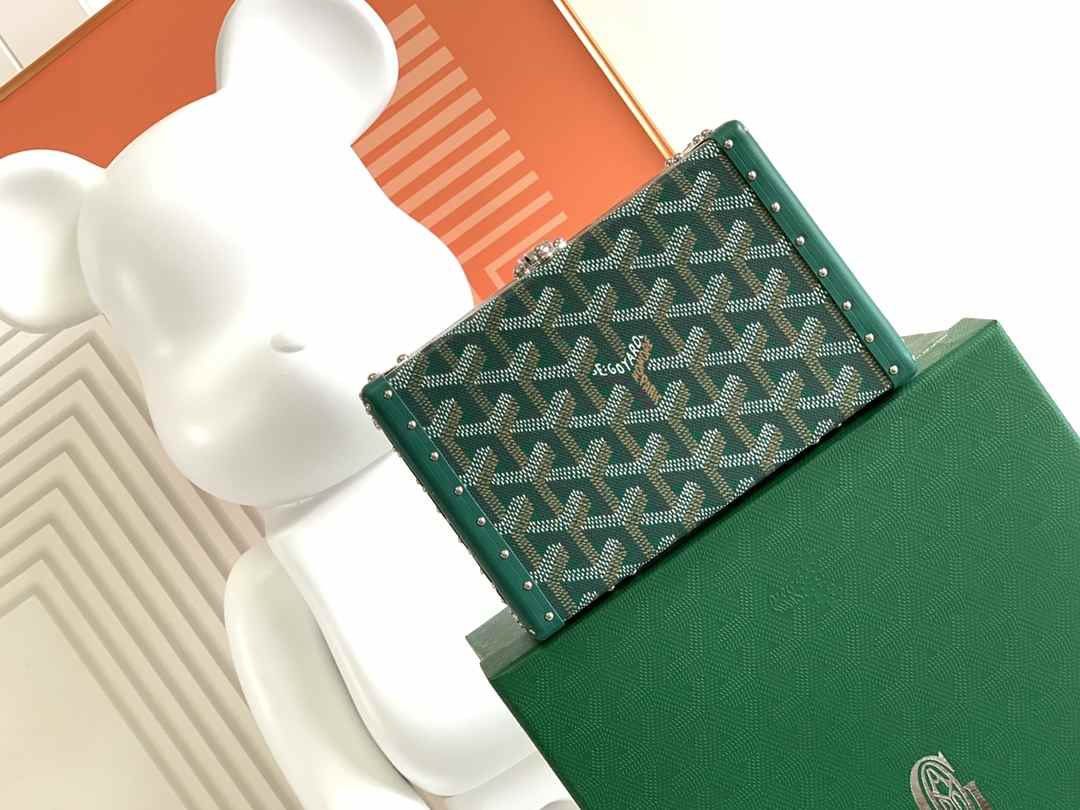 Goyard Minaudière Trunk Bag Green