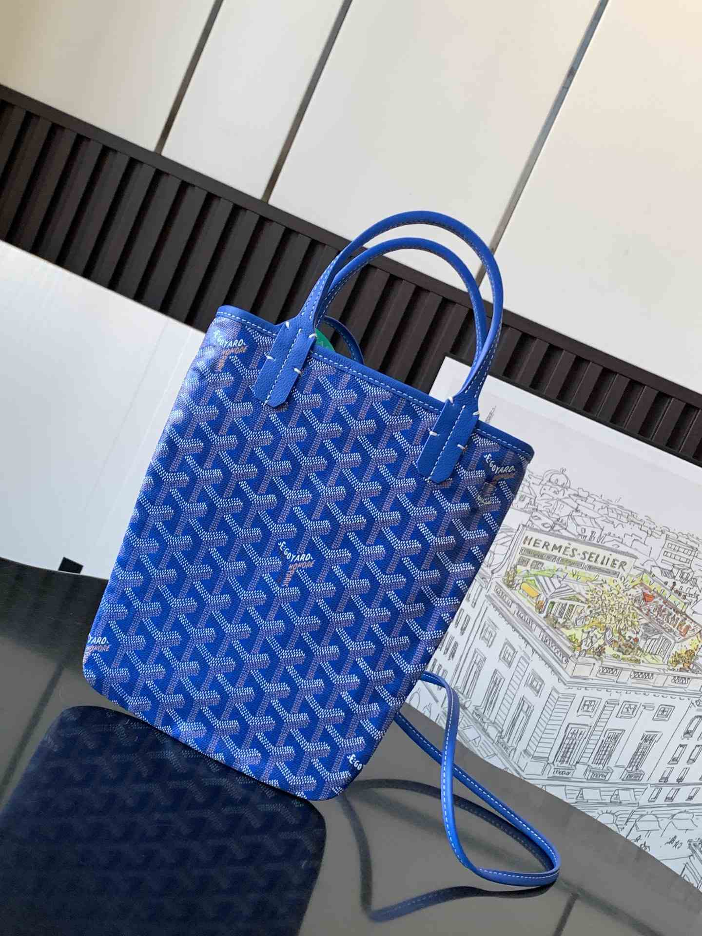 Goyard Poitiers Bag Sky Blue