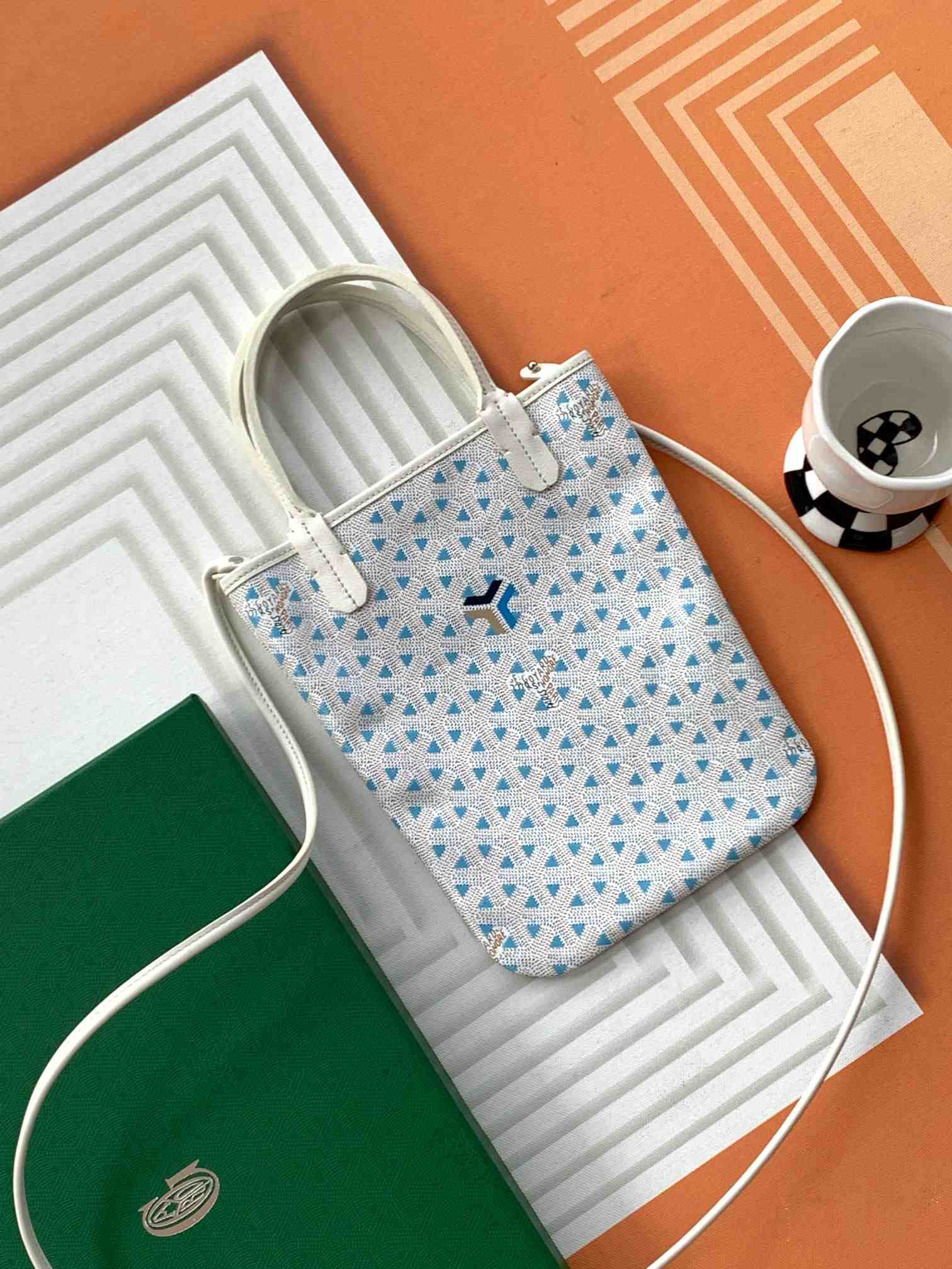 Goyard Poitiers Bag White & Blue