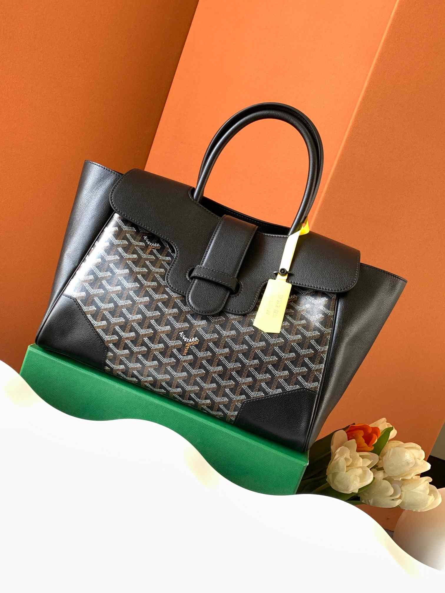 Goyard Saigon Tote Bag Black