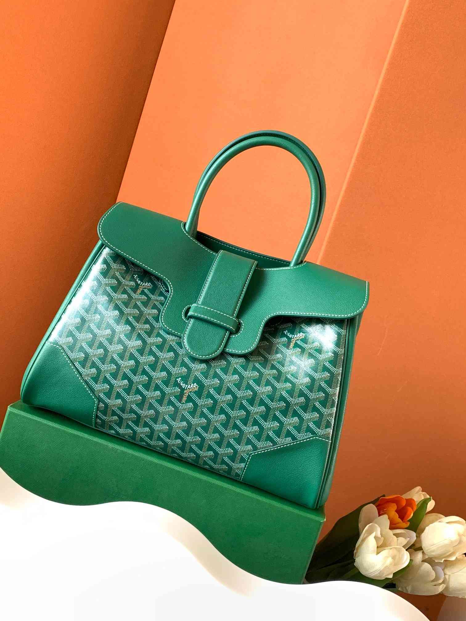 Goyard Saigon Tote Bag Green