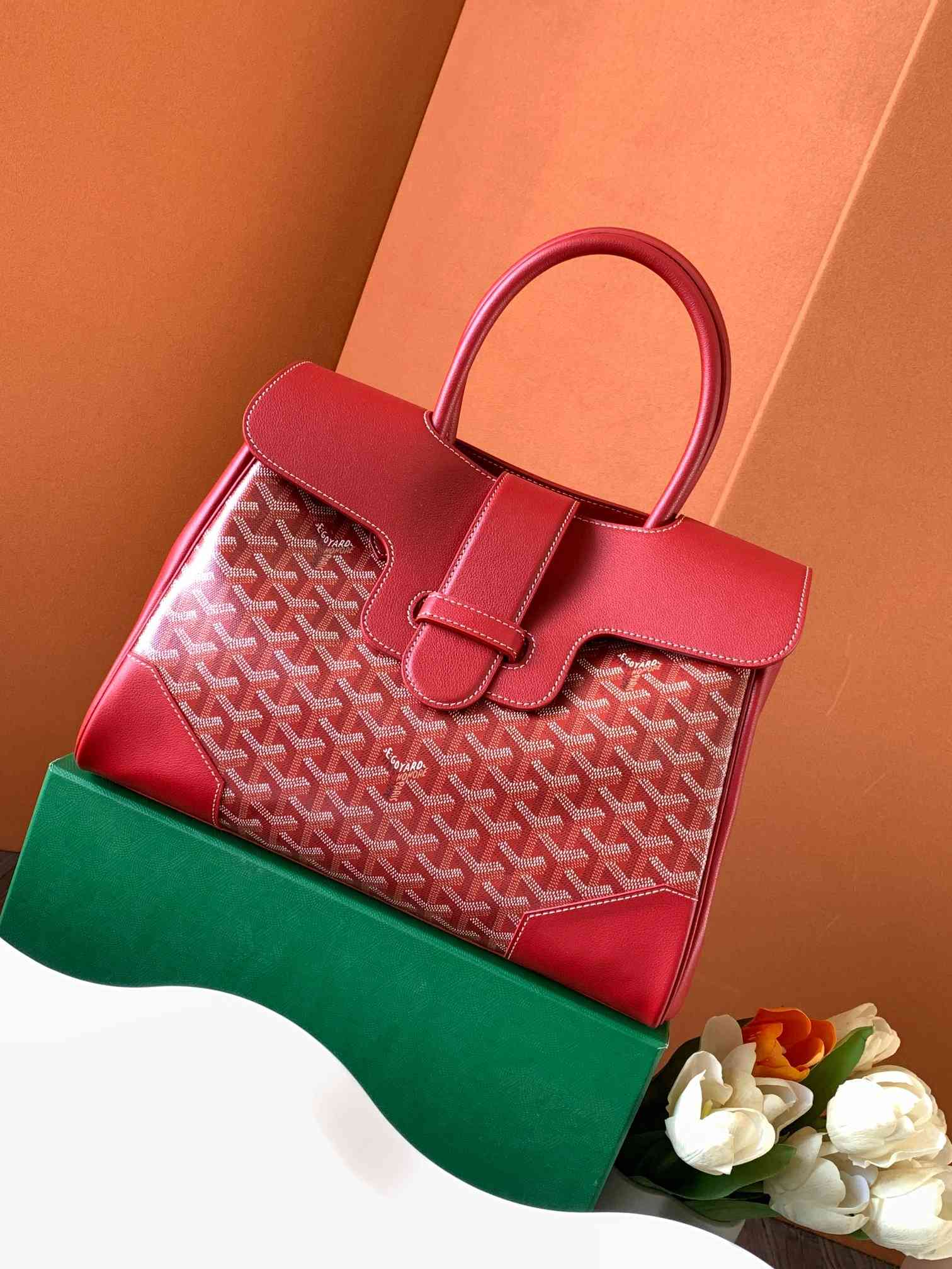 Goyard Saigon Tote Bag Red