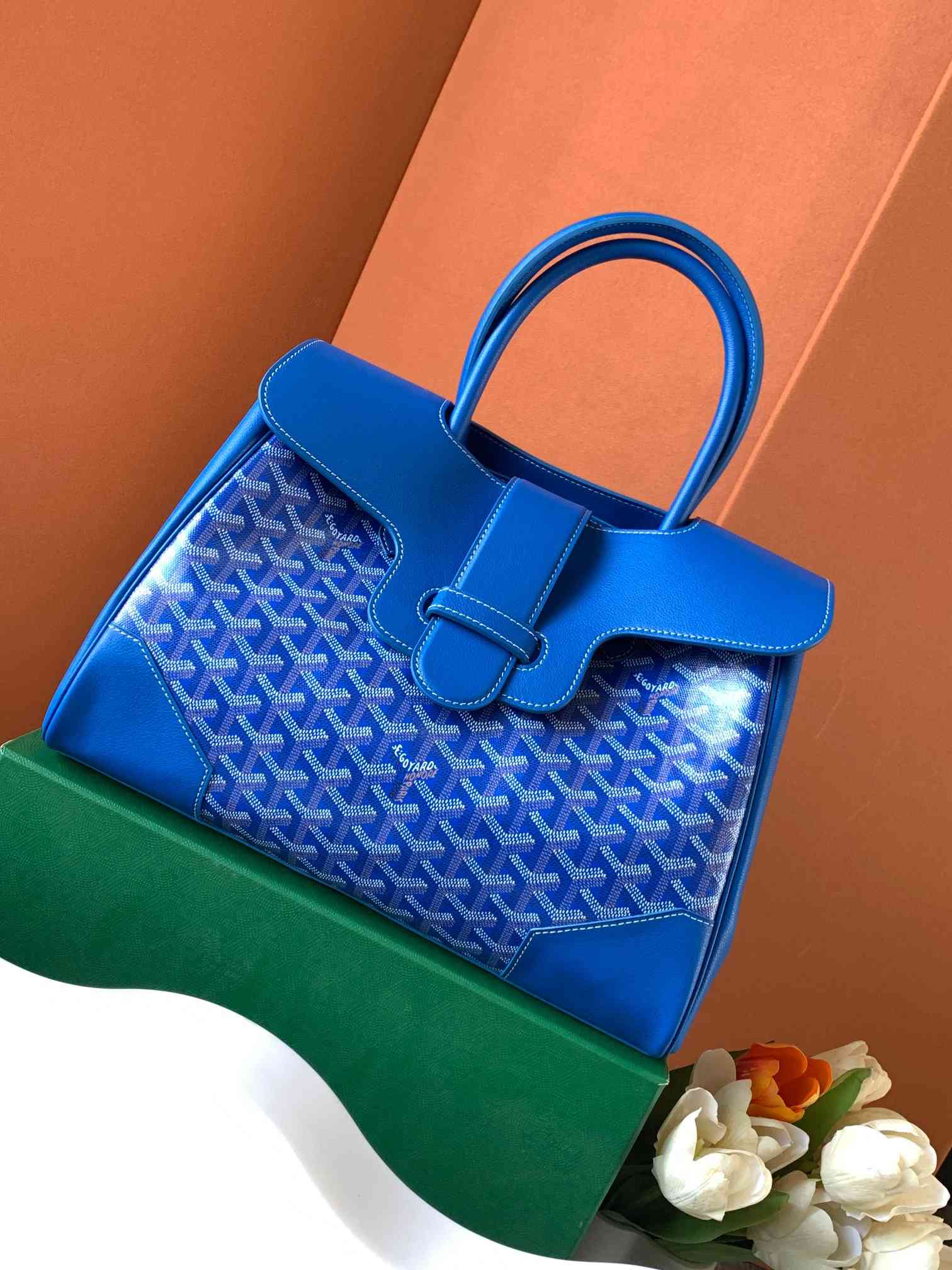 Goyard Saigon Tote Bag Sky Blue