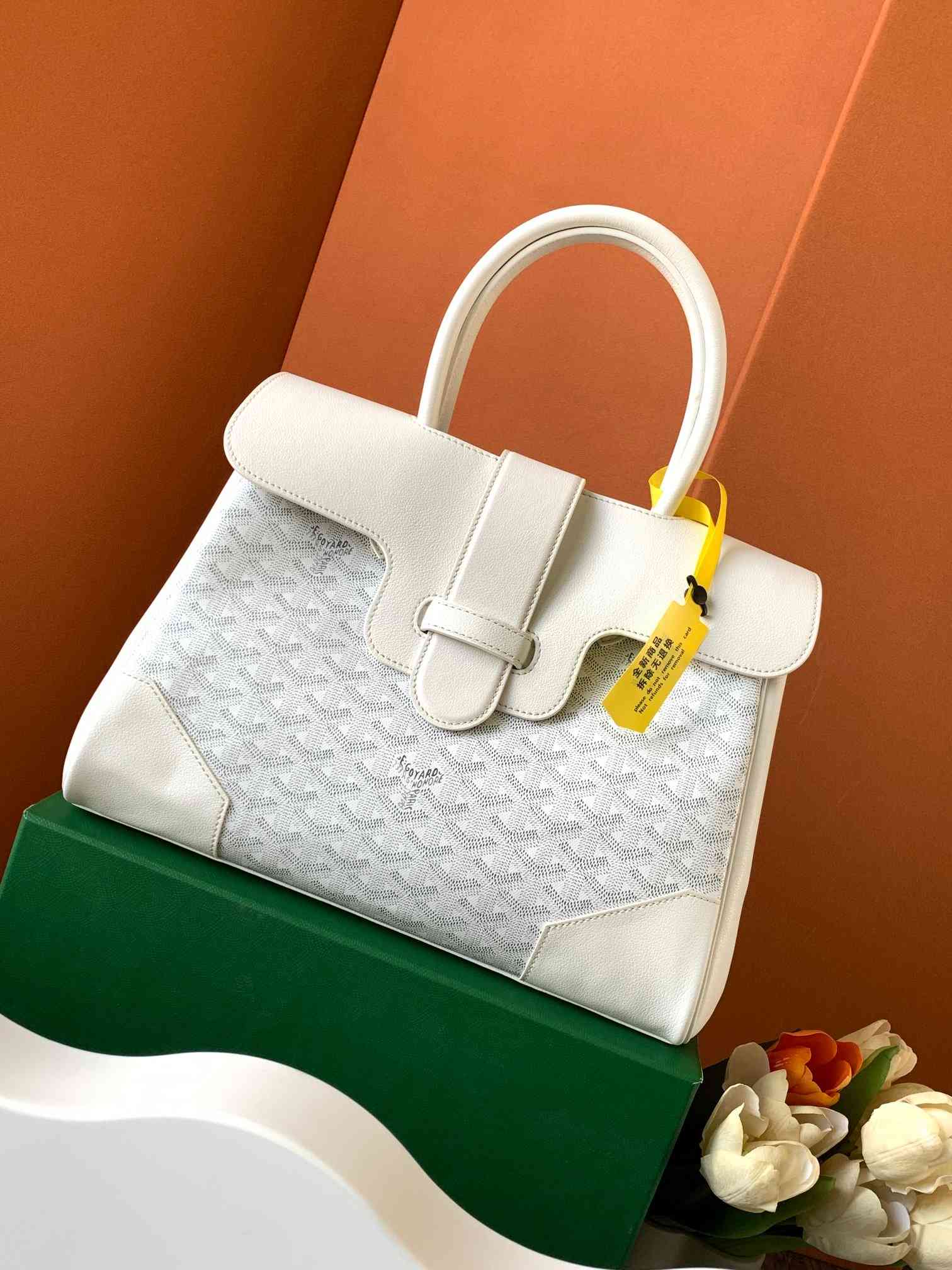Goyard Saigon Tote Bag White