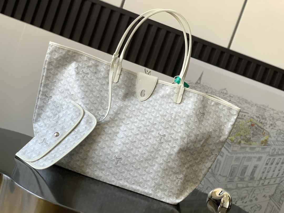 Goyard Saint Louis GM Bag White