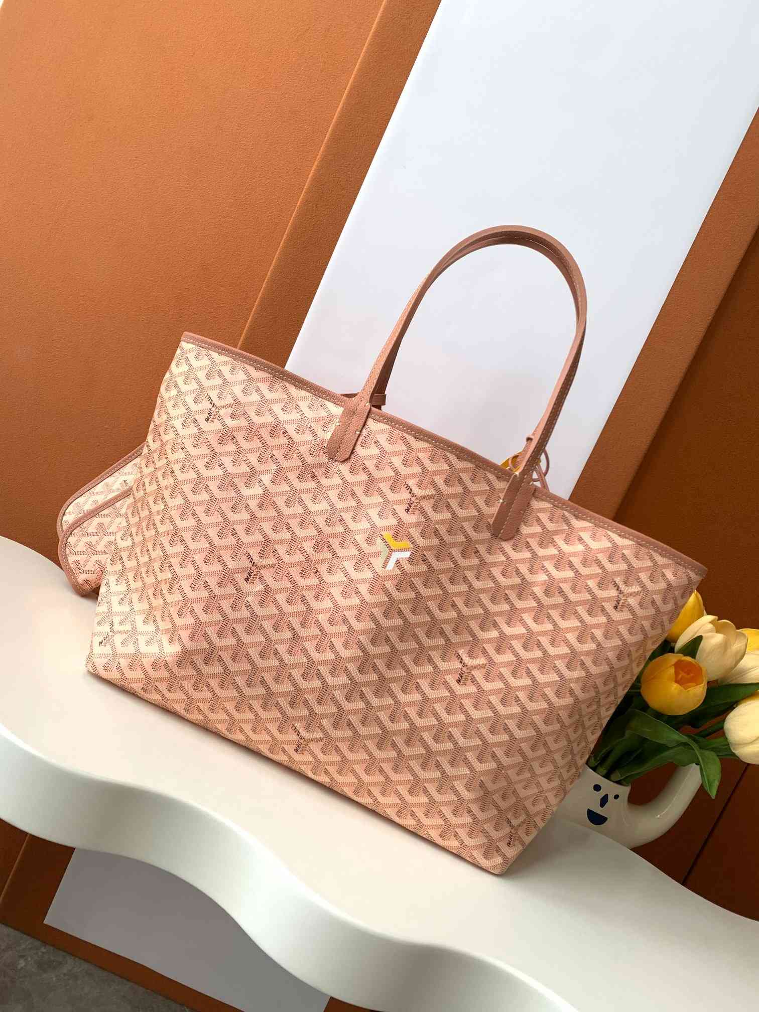 Goyard Saint Louis PM Bag Pearlescent Coral Pink