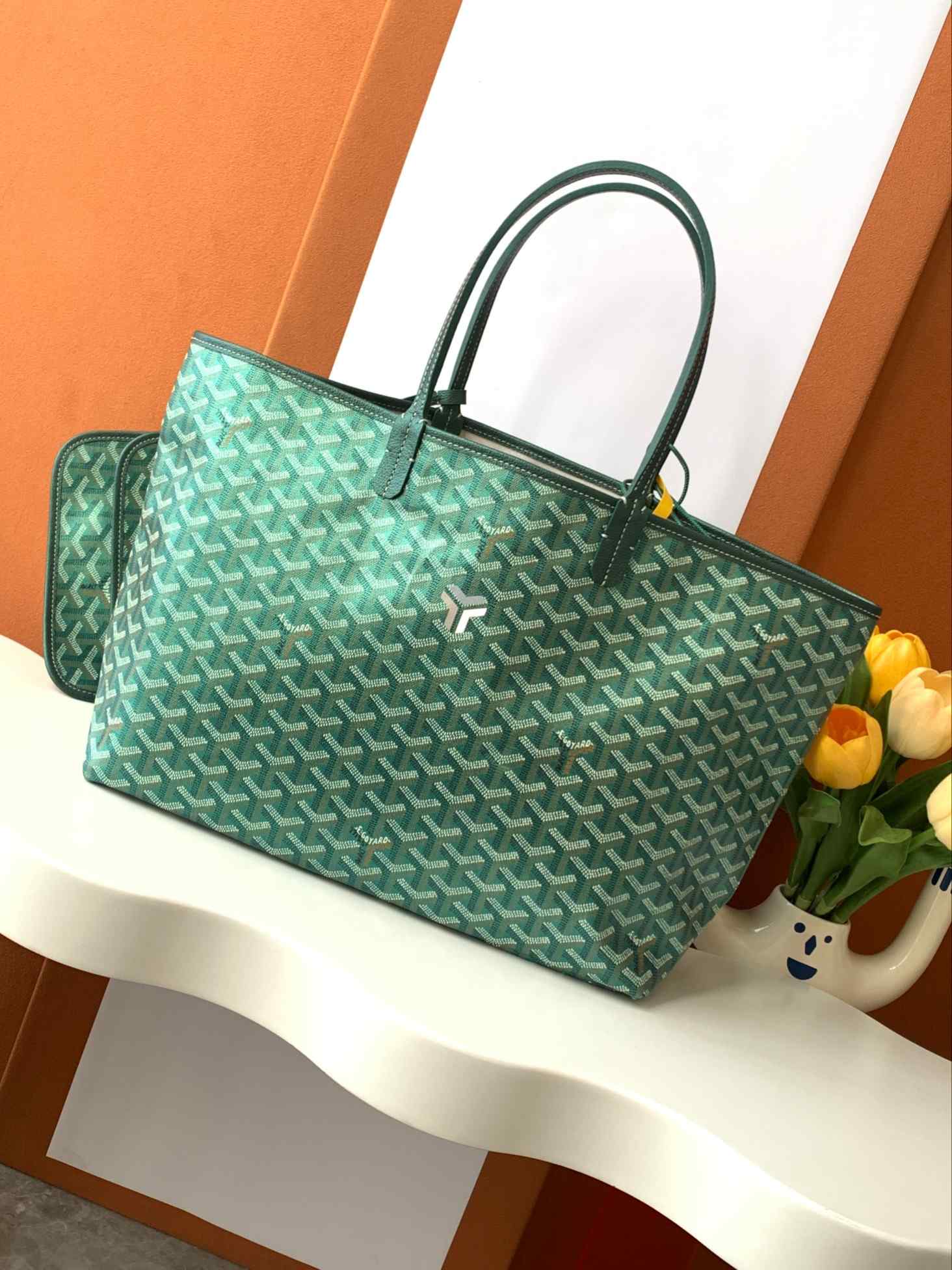Goyard Saint Louis PM Bag Pearlescent Green