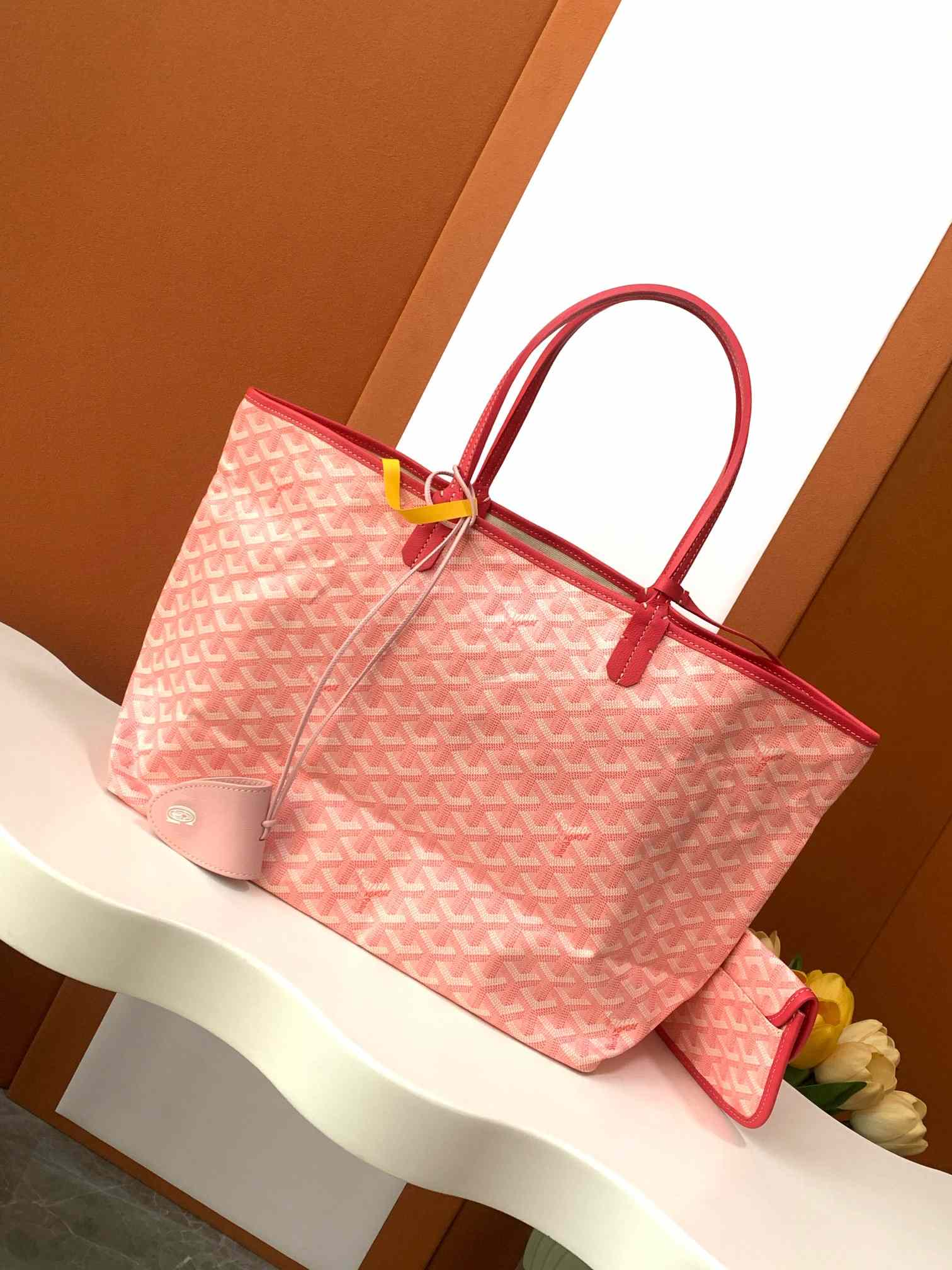 Goyard Saint Louis PM Bag Watermelon Red & Sakura Pink