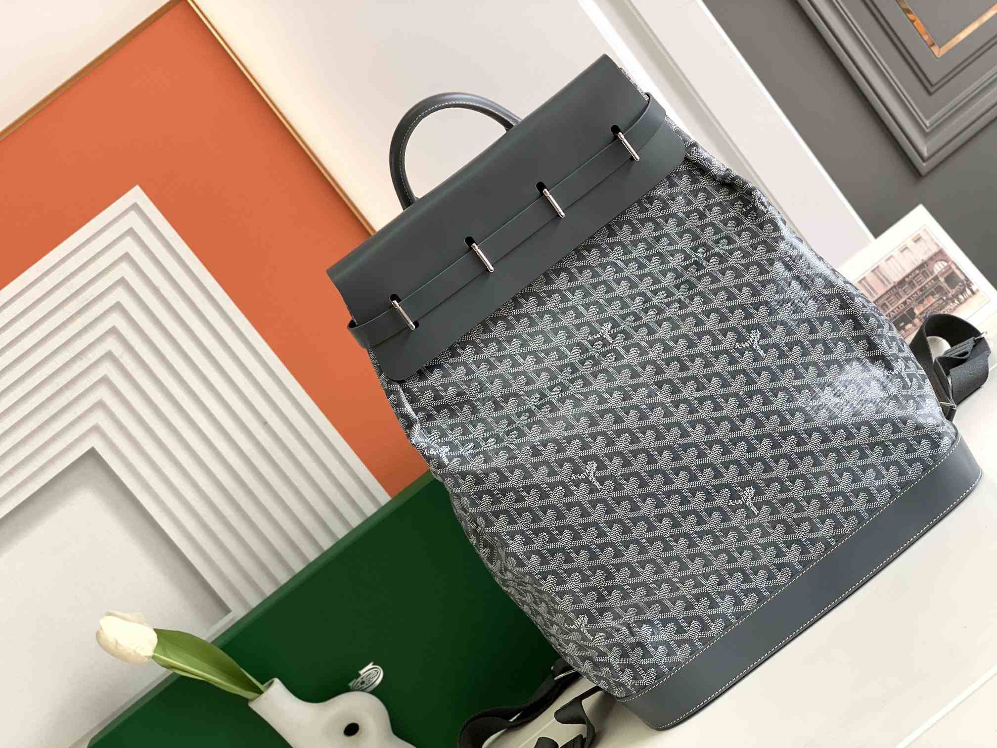 Goyard Steamer PM Bag Grey