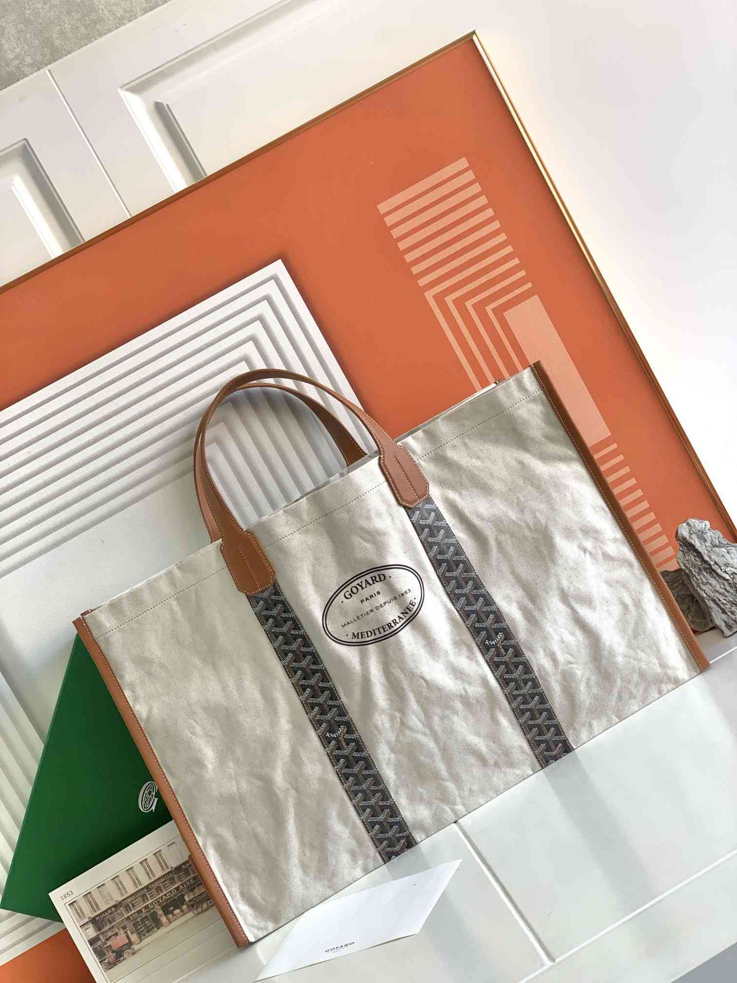 Goyardine Reversible Mediterranee Bag Black & Tan